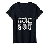 Womens Jack Jim Jose The Men I Trust Tequila Whiskey Bourbon V-Neck T-Shirt