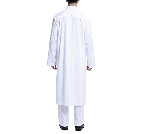 Qianliniuinc Loose Style Middle East Kaftan Dubai Arab Muslim Islamic Men's Clothing Suit Shirt Pants4