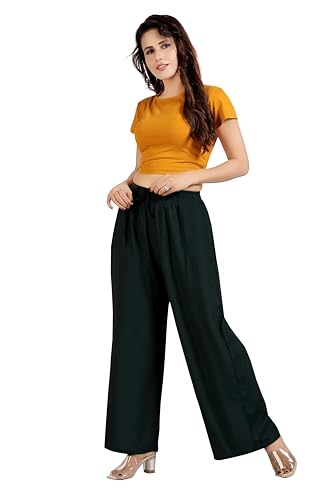Image of BENKILS Women's Cotton Reyon Regular Fit Palazzo Pants - Available Size - M to 6XL