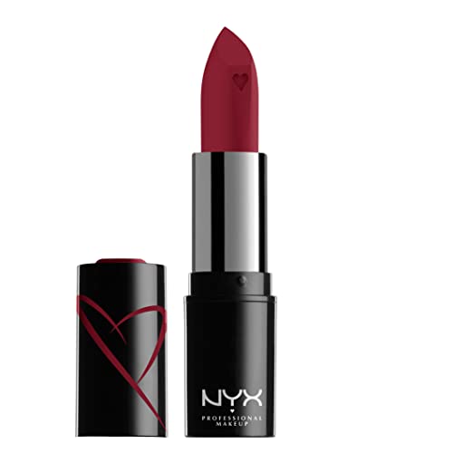 Nyx Professional Makeup Shout Loud Satin Lipstick, Infused With Shea Butter - Everyone Lies (Deep Wine Red) #TOP1