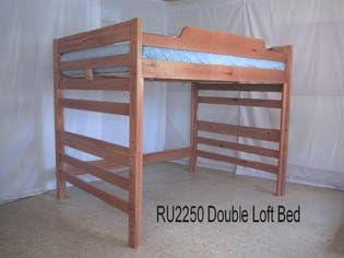 Medium Height Full Loft Bunk Bed-Light Sierra Brown