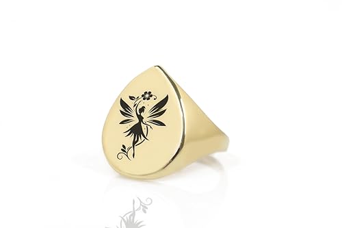 Bague fantaisie fée gravée le cadeau idéal pour femme