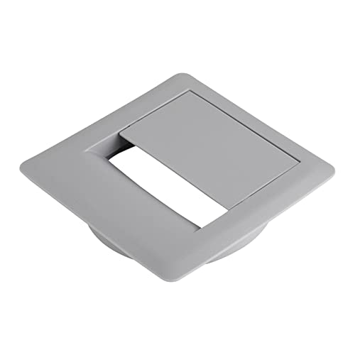 2 Stück SOTECH Kabeldurchführungen grau Einlass-Ø 80 mm Gesamtmaß 93 x 93 mm Kabeldurchlass aus Kunststoff
