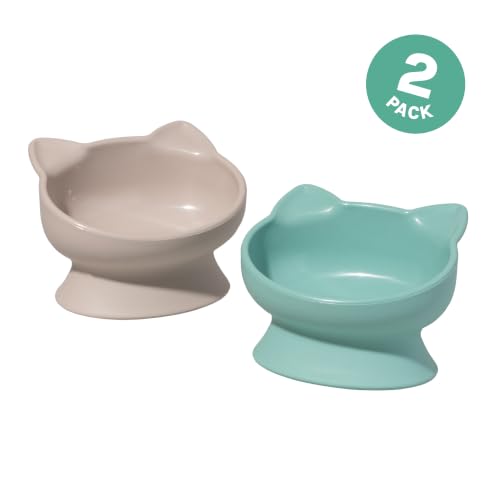 Kitty City Elevated Cat Bowls (Set of 2), Whisker-Friendly Raised Cat Food &... - Image 3