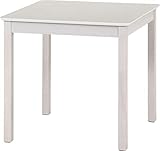 不二貿易 テーブル 幅75×奥行75×高さ71㎝ ホワイトウォッシュ ダイニングテーブル 天然木 組み立て モルト 70259 大型