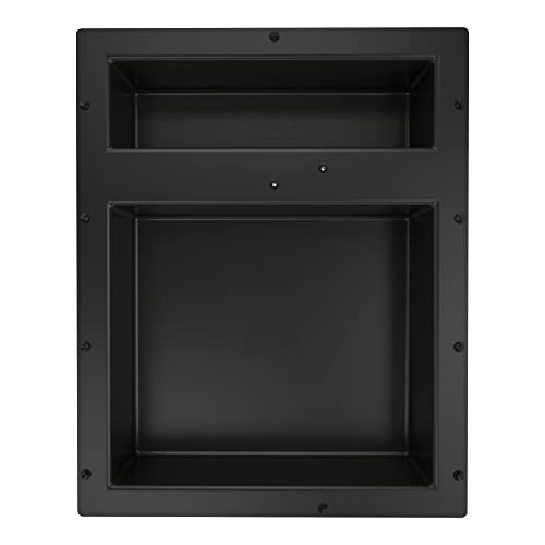 Tile Redi USA RN1620DU Niche Double Recessed Shower Shelf, Two Shelves, 20\" H X 16\" W, Black - Thumbnail 6