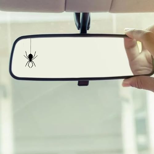 Image of Halloween Spider Rearview Mirror Decal - 3 Pcs Funny Vanity Stickers, Car Accessories, Rear View Decor (Spider)