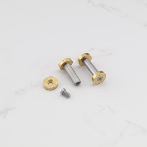 LT Easiyl 10 Stück M4 Griffschrauben Muttern Griffbolzen Nieten Schraube Edelstahl Schaftnieten für Taktische Fahrmesser Gesamtlänge 17mm