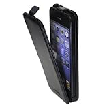 Cellet Vertical Flip Case with Card Slots for Apple iPhone 5/5S - Black