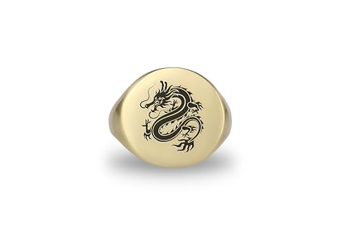 Bague gravée dragon chinois le cadeau idéal pour une touche d'audace