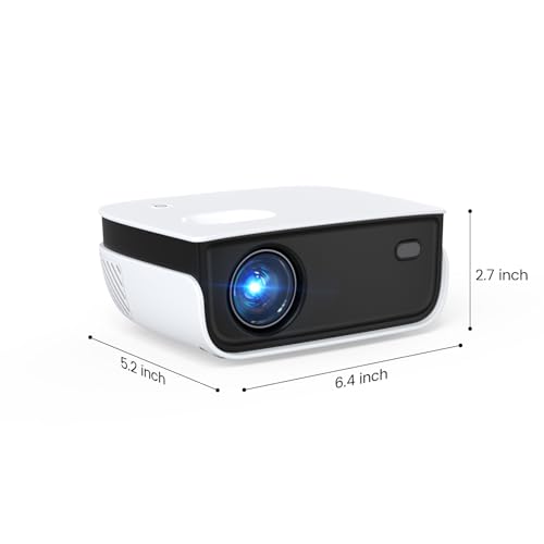 Image of Mini Projector, NICPOW Upgrade Portable Outdoor Movie Projector, 1080P and 200 inch Supported Small Projector Compatible with TV Stick, Phone, PS5, HDMI, USB for Home, Bedroom, Gaming, Outdoor Use