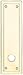Baldwin R051031PV Hollywood Hills Estate Rectangular Rosette for Privacy Functions - Pair