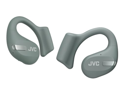 JVC Nearphones HA-NP50T-G, True Wireless Earbuds, Open Ear Design, Active Noise Reduction, Multi-Point, IPX4, Microphone Muting, 38 Hours Runtime, BT 5.3, (Sage Green)