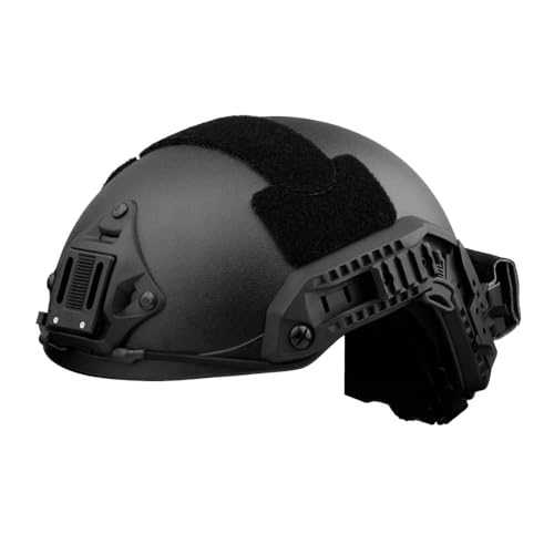 DLP Lightweight Tactical Bump Helmet - ImpaX Extreme Plus - High Cut OPS Core Military Combat Airsoft Helmet - Fast MICH ACH - Night Vision Mount & Accessory Bundle Included (Black)