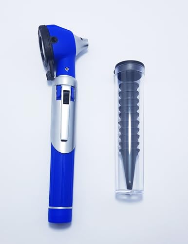 Fiber Optic Otoscope Examination Set Mini Pocket Size Blue Color #OS1002