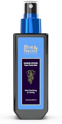 Blue Nectar Shubhr Steam Distilled Vetiver Toner Water & Cooling Calming Face Tonic Mist |Alcohol Free | Chemical & Preservative Free (100 ml)