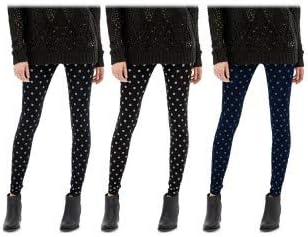 MEDIA WAVE store 208041 Set 3 leggings a pois da donna ass. Kristal eff.  termico interno felpato : Amazon.it: Abbigliamento