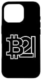 Coque pour iPhone 16 Pro Bitcoin 21 millions d'actif numérique de réserve de valeur
