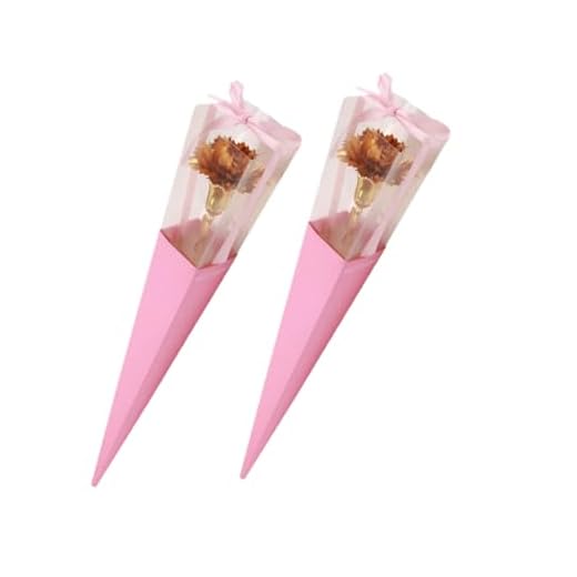 AOKWAWALIY 2 Piezas Decoración De Flores De Claveles Decoración De Ramo De Claveles Flor De Clavel Simulada Hoja 24k Caja De Regalo