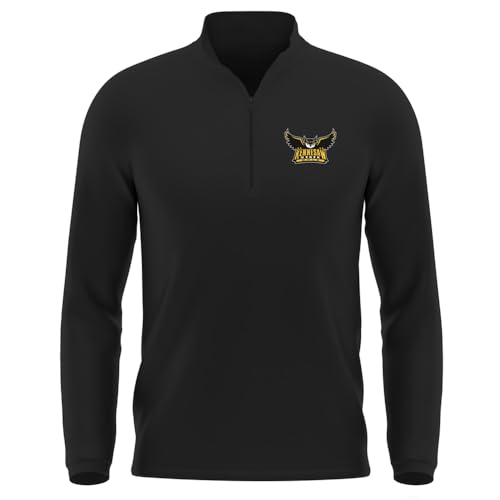 Campus Lab Kennesaw State University Adult Mens Active Sport 1/4 Zip Pullover Left Chest Logo Black Medium