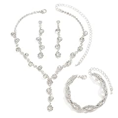 Silver rhinestone necklace