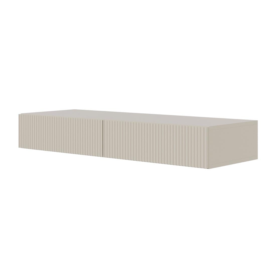 Selsey Coiffeuse avec 2 Tiroirs 110 x 79 cm Suspendue Table De Maquillage Coin Beauté Beige Gris Veldio