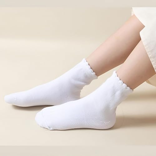 6p Ruffle Socks Short Ruffle Socks（White）2