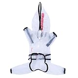 Tofficu Hunde Regenmantel Transparent mit Kapuze Hundemantel für Mittelgroße und Große Hunde...