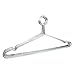 20 PCS Heavy Duty Metal Hangers Stainless Steel Anti-Theft Security Closed Loop Wire Coat Hangers for Hotels and Hospitality 16.5 Inch