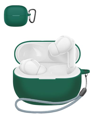 For Redmi Buds 8 Pro �P�[�X YAJOJO ���C�����X �C���[�z�� �[�d�P�[�X�J�o�[ �J���r�i�E�L�[�`�F�[���t�� �V���R���ی�P�[�X �����h�~ �ϏՌ� �h�o �L�Y�h�~ �w��h�~ Redmi Buds 8 Pro �Ή� (�O���[��)