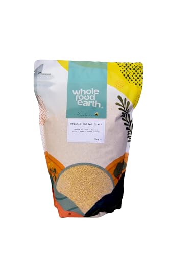 Wholefood Earth Organic Millet Grain – 3 kg | GMO Free | Vegan | High Fibre | Certified Organic