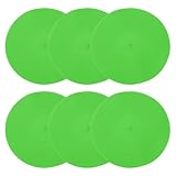 PATIKIL Spot Markers 9 Inch, 6 Pcs Non-Slip Floor Dots Agility Markers Flat Field Cones Poly Dots for Gym PE Speed Training Dance Soccer Basketball Sports, Green