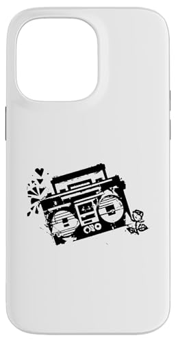 Retro 80s 90s Boom-box Vintage Cassette Player Graphic Tee �X�}�z�P�[�X iPhone 14 Pro Max �p