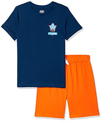 Image of Amazon Brand - Jam & Honey boys Casual Cotton T-Shirt Short Set (J&H-SS21-BSET-HSS Multi 9 9-10 Years)