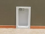 Dryer Vent Box Metal White with Trim Ring for 2x4 Wall
