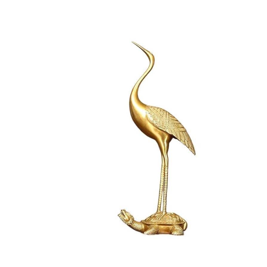 Amazon.co.jp: MOZART 真鍮の亀と鶴の長寿の亀と鶴の置物鶴の