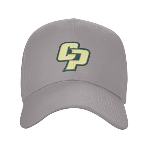 Cal Poly Mustangs Curved Brim Baseball Cap | Solid Color Dad Hat for Men