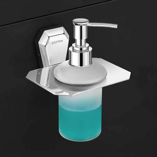 Image of Plantex Liquid Soap Dispenser for Bathroom /304 Grade Stainless Steel Shampoo Dispenser /Handwash Dispenser /Bathroom Accessories - Pack of 1 (PM-2407, Chrome)