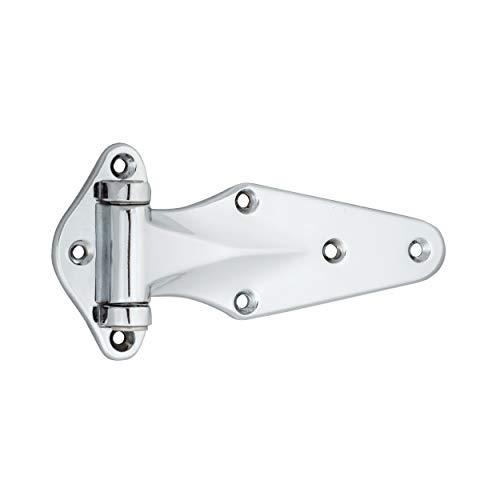 Kason Industrial Narrow Flange Hinge, Right Hand Flush, 11070000004, Chrome Finish