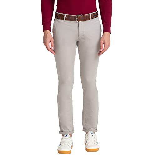 Image of Parx Men's Cotton Blend Rfd Pattern Low Rise Tapered Fit Flat Front Casual Trouser