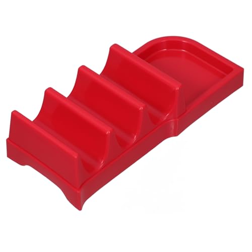 Cabilock Tortilla Bowl Maker Taco Holders Crab Utensil Rest Metal Taco Holder Taco Serving Divided Serving Tray with Lid Fiesta Taco Plate Orange Microwave Tacos Plastic Red