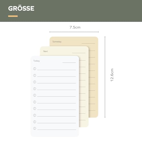 Muso Wood To Do Liste Karten Zwei Boxen 12.6 x 7.5cm To Do Listen Block To Do Planer Tagesplaner To do Liste Insgesamt 100 Karten