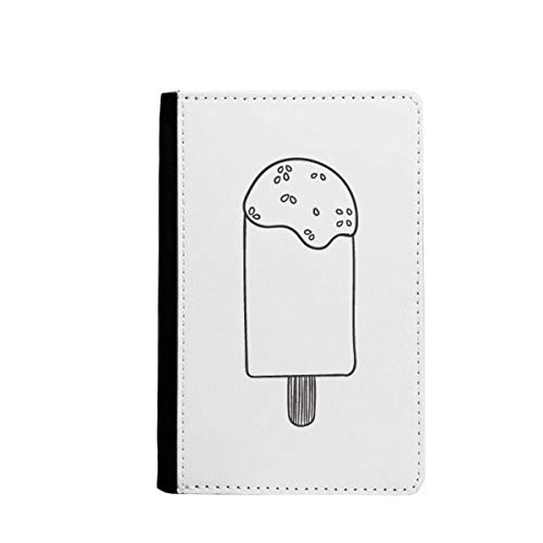 Étui portefeuille de voyage pour passeport crème glacée au sésame noir 3.7x5.8" multicolore