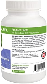 Only Natural Pet Canine Thyroid Wellness Supplement for Dogs - 90 Chewable Tablets