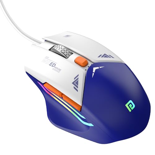 Portronics Vader Wired Gaming Mouse with 6 Buttons, Thumb Support, Adjustable DPI (6400 Max), RGB Light Effects, Ergonomic Design, 1.5 m Long USB Cabl
