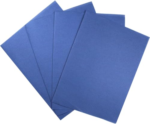 Image of KCS 4 /6 pc of 12 inch x 18 inch 30cmx45cm 16 Count Cotton Aida Cloth Cross Stitch Fabric (Jeans Blue, 4 pc)