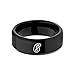 Zealot Jewelry French Curve Ring Gift for Fashion Designer Black Plated Tungsten for Men for Women Birthday Unique Anniversary for Husband Valentine for Fiancée Set of for Wedding Size 7