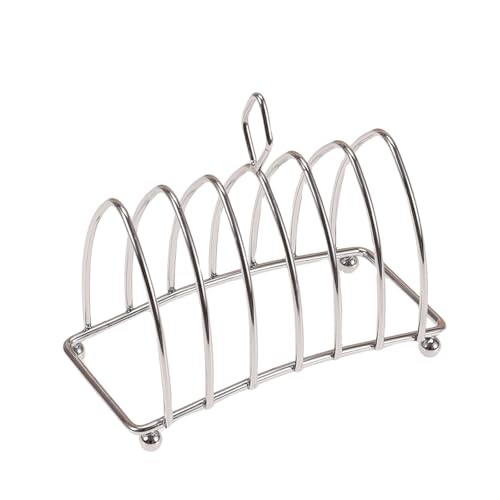 Luxvara Toastständer, Edelstahl Toasthalter, 6 Scheiben Toast,Silber Frühstücksbrotständer, Restaurant Küchenzubehör, für Frühstück, Toast, Küche, Backen, Konditorei