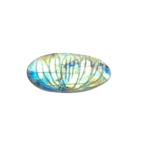 Labradorite canadienne d'exception : cabochon sculpté de 85,95 carats pour haute joaillerie