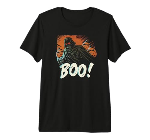 T-shirt Premium Star Wars Darth Vader Scary Boo avec coton haut de gamme et finitions soignees